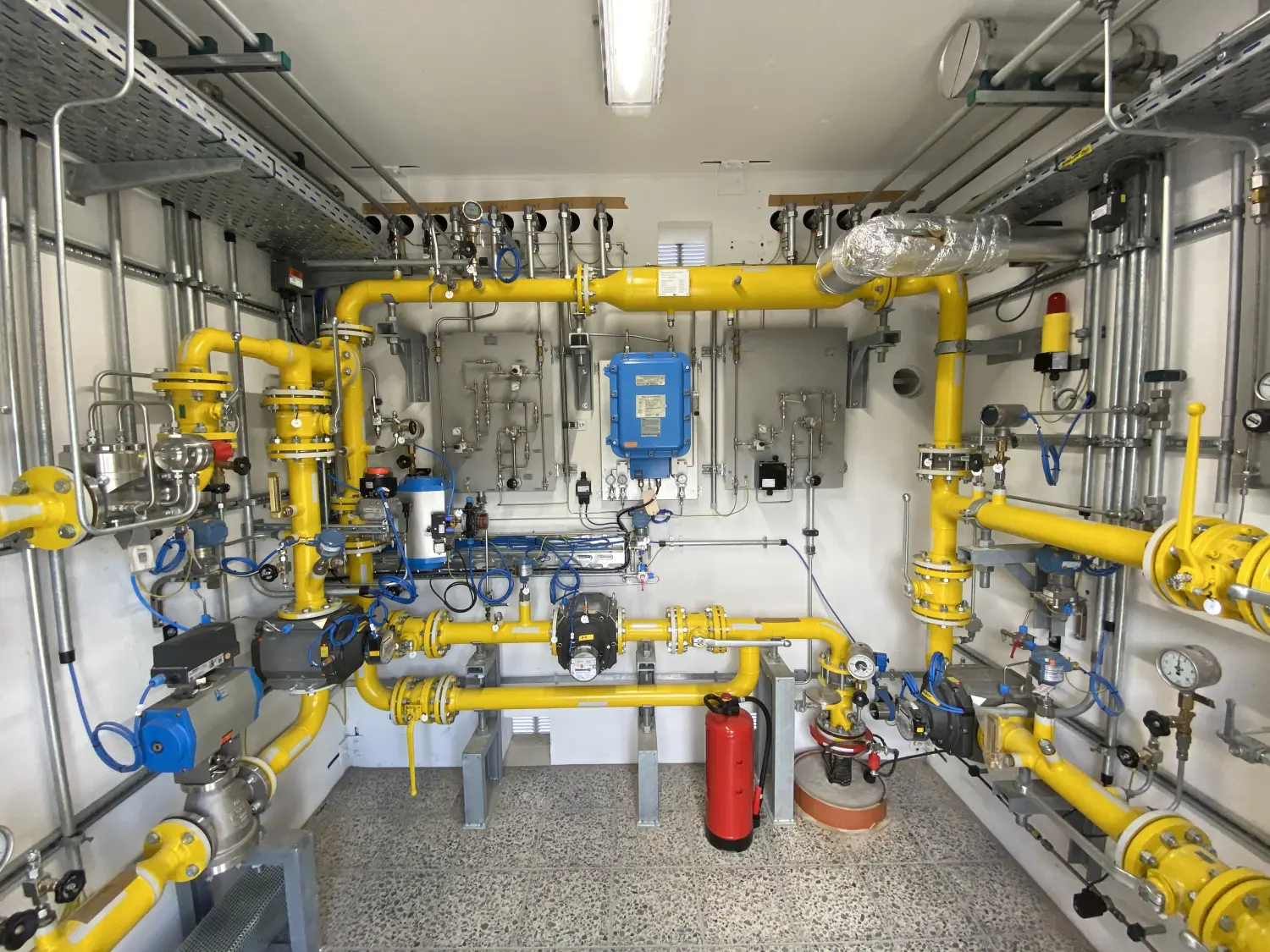 Innenansicht einer Biogasanlage
